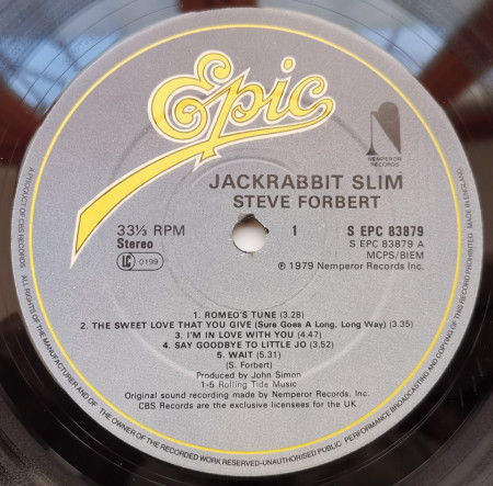 Steve Forbert – албум Jackrabbit Slim - Img 3