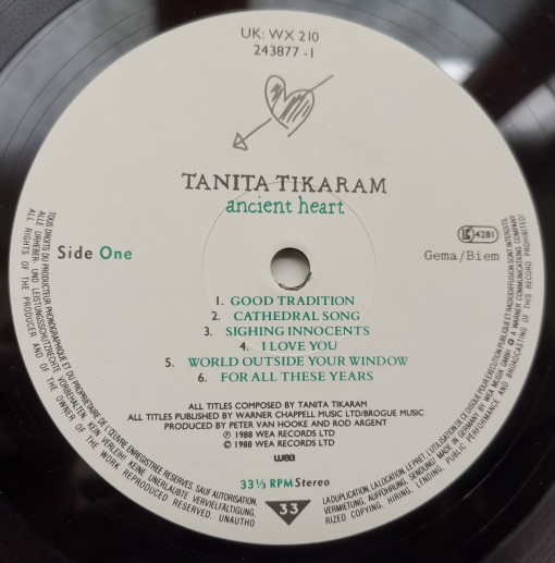 Tanita Tikaram – албум Ancient Heart - Img 3