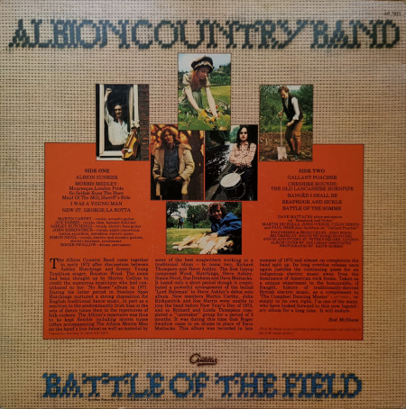The Albion Country Band – албум Battle Of The Field - Img 2