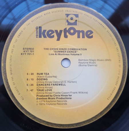 The Chris Hinze Combination – албум Summer Dance - Live At Montreux Vol.II - Img 3