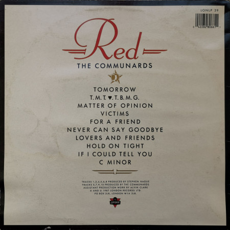 The Communards – албум Red - Img 2