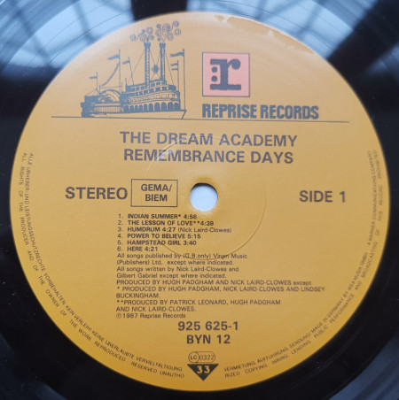 The Dream Academy – албум Remembrance Days - Img 3