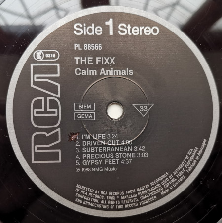 The Fixx – албум Calm Animals - Img 3