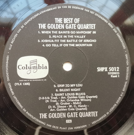 The Golden Gate Quartet – албум The Best Of The Golden Gate Quartet - Img 3