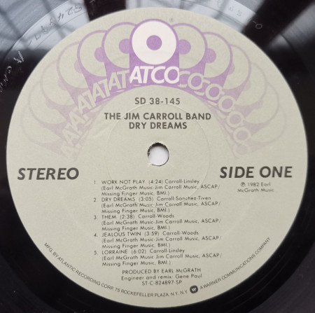 The Jim Carroll Band – албум Dry Dreams - Img 2