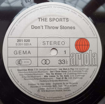 The Sports – албум Don&#039;t Throw Stones - Img 3