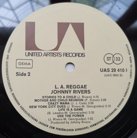 United Artists Records – албум UAS 29 410 I - Img 3