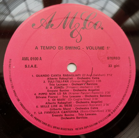 Various – албум A Tempo Di Swing Vol. 1 - Img 3