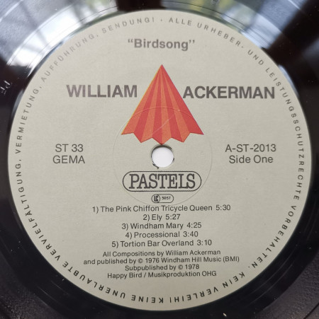 William Ackerman – албум Birdsong - Img 3