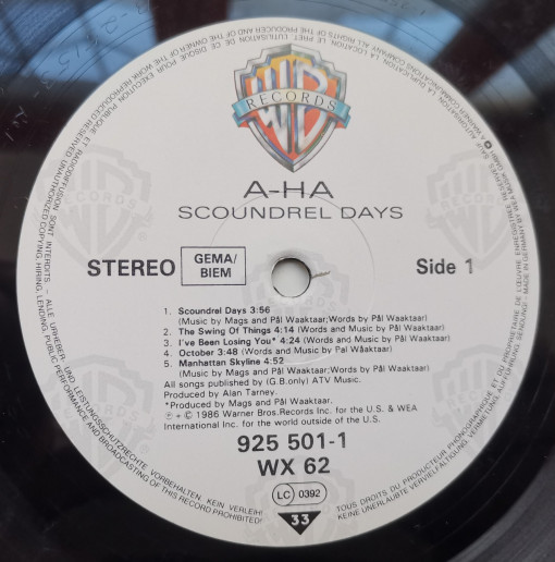 A-ha – албум Scoundrel Days - Img 3