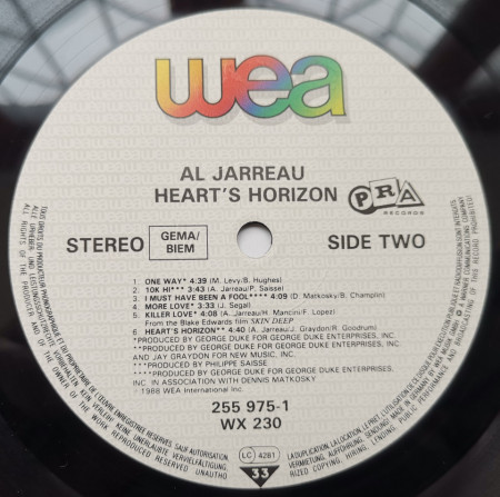 Al Jarreau – албум Heart's Horizon - Img 3