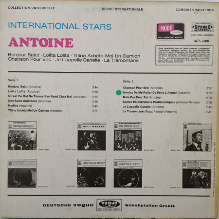 Antoine ‎– албум International Stars: Antoine - Img 2