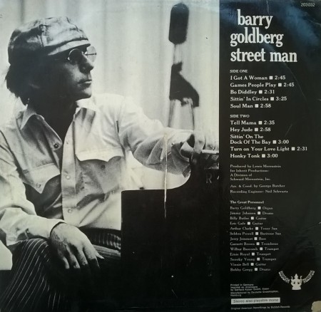 Barry Goldberg ‎– албум Street Man - Img 3