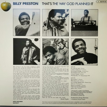 Billy Preston ‎– албум That's The Way God Planned It - Img 2