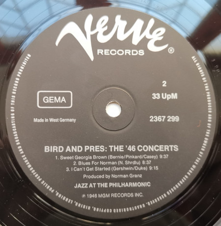 Bird And Pres – албум The &#039;46 Concerts - Img 3