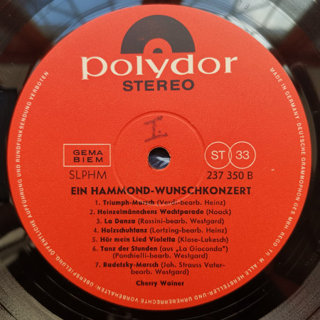 Cherry Wainer ‎– албум Hammond-Konzert I - Img 3
