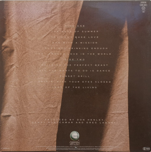 Don Henley – албум Building The Perfect Beast - Img 2