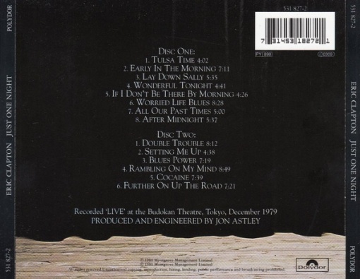 Eric Clapton – албум Just One Night (2xCD) - Img 2