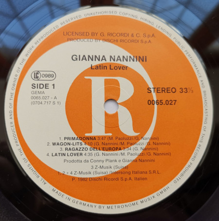 Gianna Nannini – албум Latin Lover - Img 3