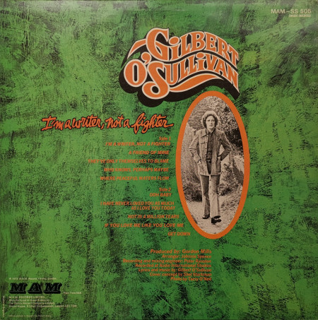 Gilbert O'Sullivan – албум I'm A Writer, Not A Fighter - Img 2
