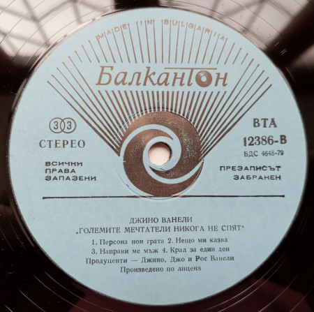 Gino Vannelli – албум Big Dreamers Never Sleep - Img 3