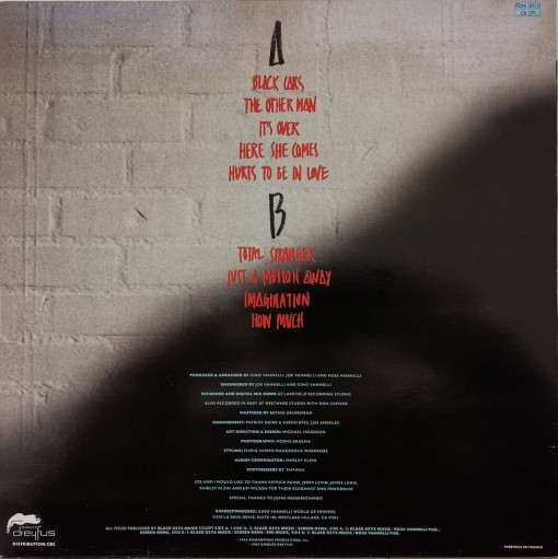 Gino Vannelli – албум Black Cars - Img 2