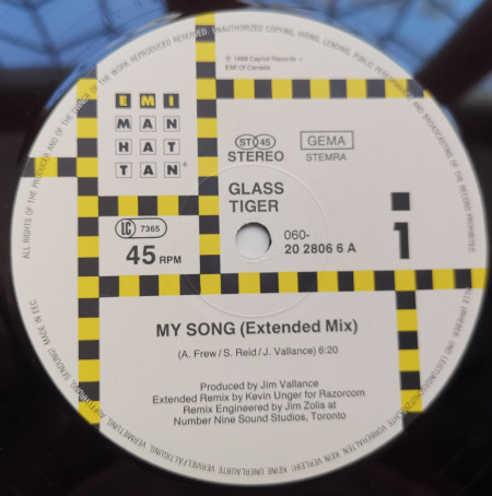 Glass Tiger – сингъл My Song (Extended Mix) - Img 3