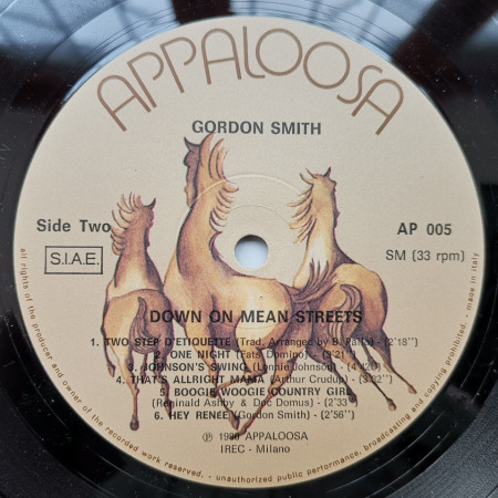 Gordon Smith ‎– албум Down On Mean Streets - Img 3