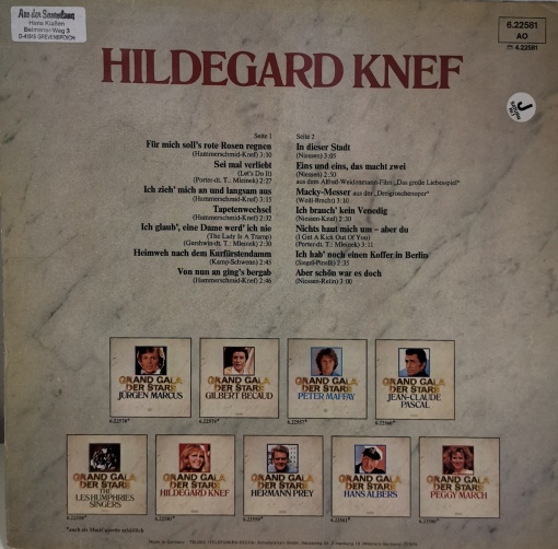 Hildegard Knef – албум Hildegard Knef - Img 2