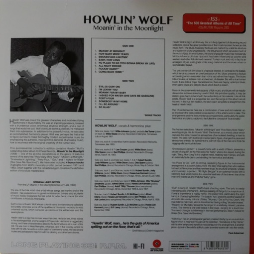 Howlin&#039; Wolf – албум Moanin&#039; In The Moonlight - Img 2