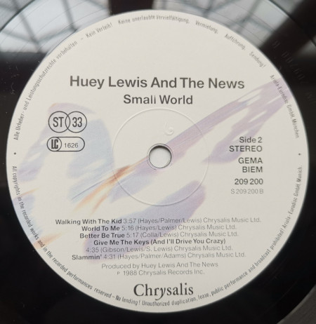 Huey Lewis &amp; The News – албум Small World - Img 3