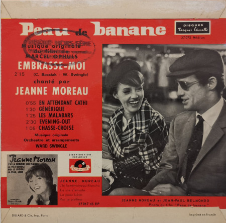 Jeanne Moreau, Ward Swingle – сингъл Bande Originale Du Film Peau De Banane - Img 2