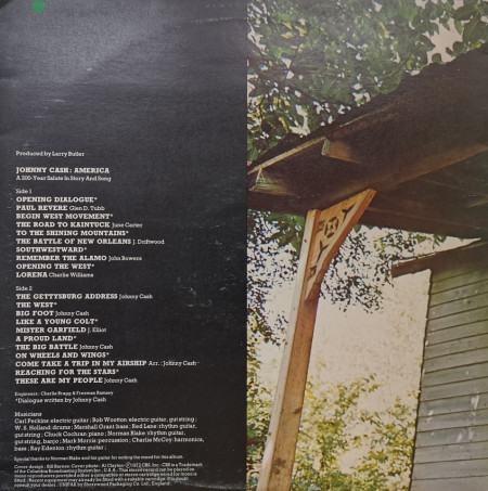 Johnny Cash – албум America - A 200-Year Salute In Story And Song - Img 2