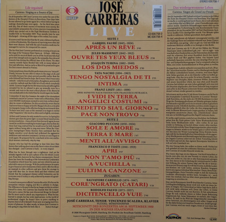 José Carreras – албум Live - Img 3