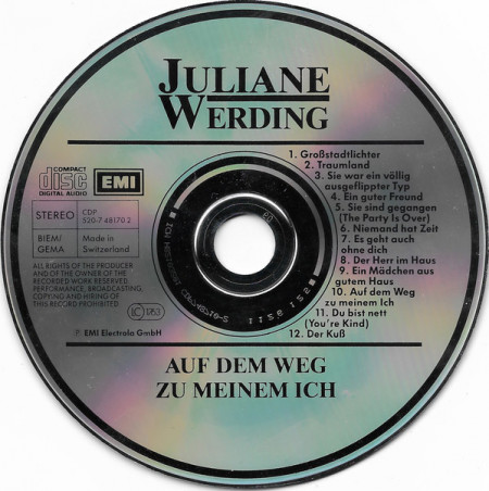 Juliane Werding – албум Auf Dem Weg Zu Meinem Ich (CD) - Img 3