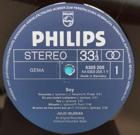 Julio Iglesias – албум Soy - Img 3