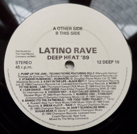 Latino Rave – сингъл Deep Heat 89 - Img 2