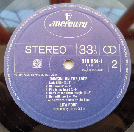 Lita Ford – сингъл Dancin&#039; On The Edge - Img 3