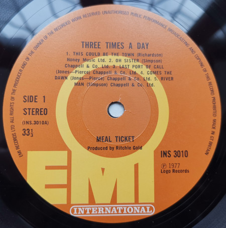 Meal Ticket – албум Three Times A Day - Img 3