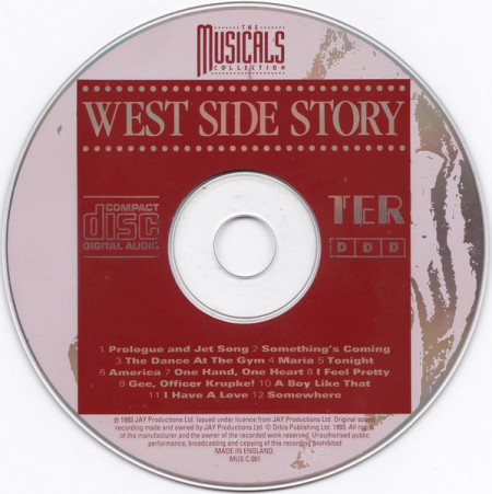National Symphony Orchestra ‎– албум West Side Story (CD) - Img 3