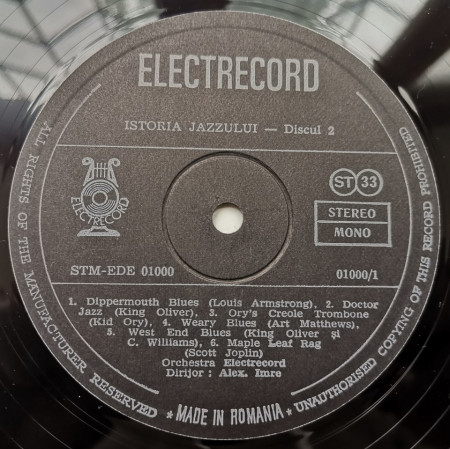 Orchestra Electrecord , Dir. Alexandru Imre – албум Stilurile „New Orleans“ Și „New Orleans Revival“ - Img 3