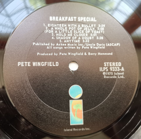 Pete Wingfield – албум Breakfast Special - Img 3