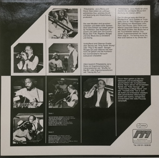 Philadelphia Jerry Ricks Und Oscar Klein – албум Guitar Boogie Woogie - Img 2