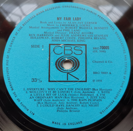 Rex Harrison, Julie Andrews With Stanley Holloway Music By Frederick Loewe – албум My Fair Lady - Img 3