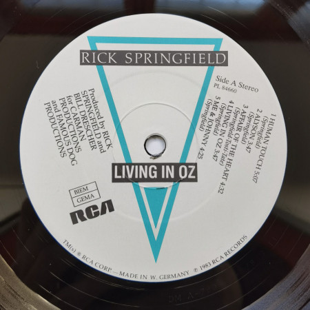 Rick Springfield ‎– албум Living In Oz - Img 2