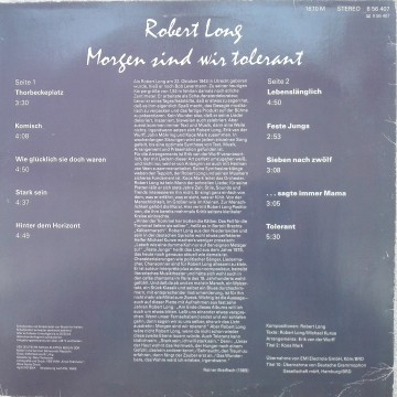Robert Long ‎– албум Morgen Sind Wir Tolerant - Img 2