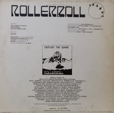 Rollerball ‎– сингъл Outlast The Game - Img 2