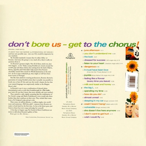 ROXETTE - албум DON'T BORE US GET TO THE CHORUS! (30th Anniversary Edition) (2XLP) (Purple vinyl) (Gatefold Sleeve) (Limited Edition) - Img 2