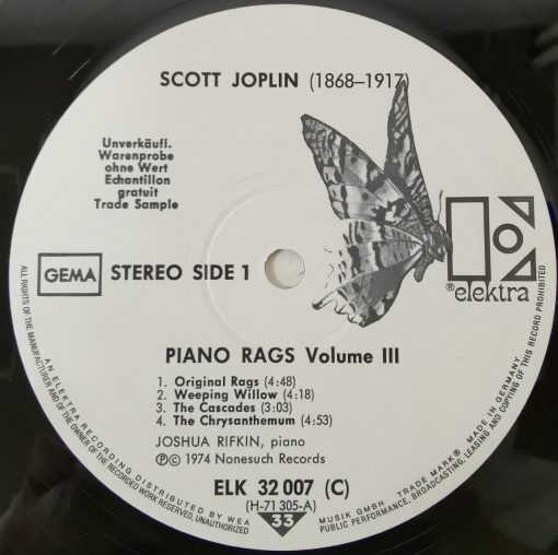 Scott Joplin – албум Piano Rags - Volume III - Img 3