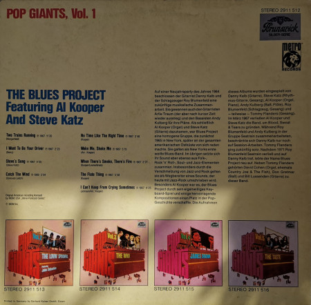 The Blues Project ‎– албум Pop Giants, Vol. 1 - Img 2